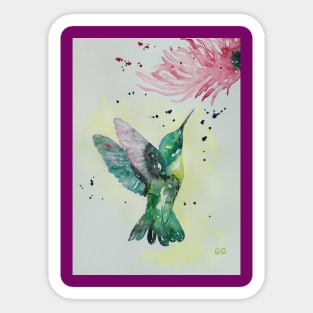 Hummingbird painting by Garry Greenwood Sticker